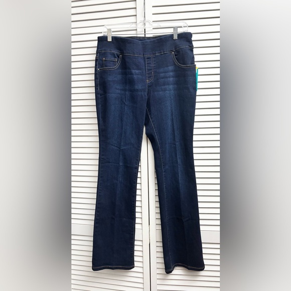 The Pioneer Woman Denim - The Pioneer Woman Dark Blue Pull On Boot Cut Jeans, Size: M(8-10), NWT